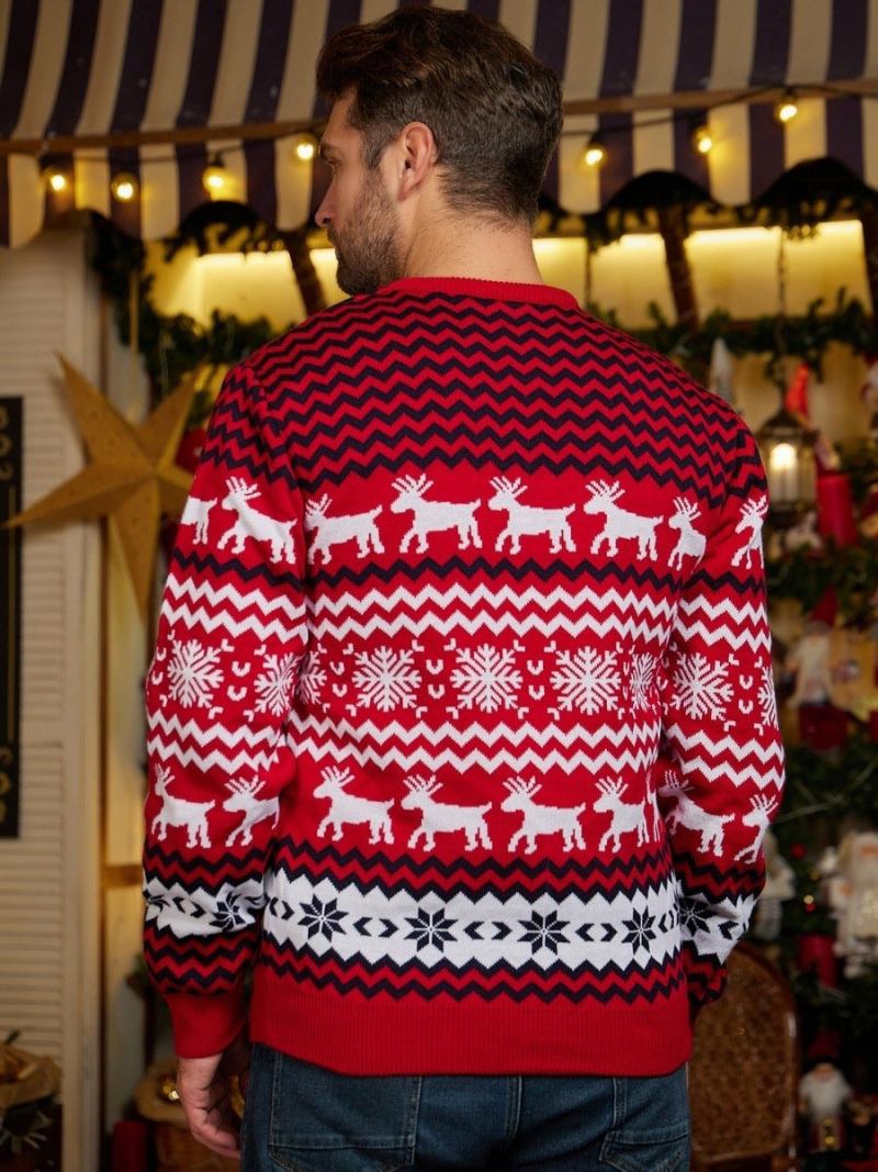 Suéter Pulôver Feminino Malha Para Férias Natal - Vermelho