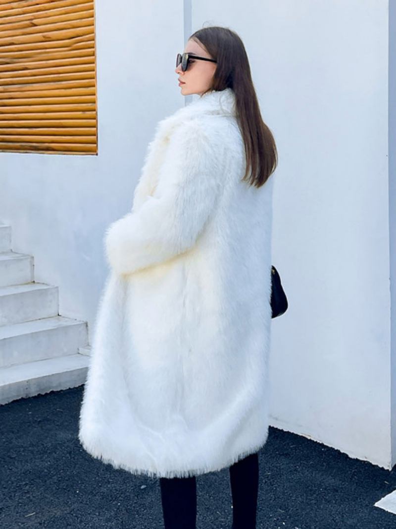 Casacos Pele Sintética Brancos Para Inverno Mulheres - Branco