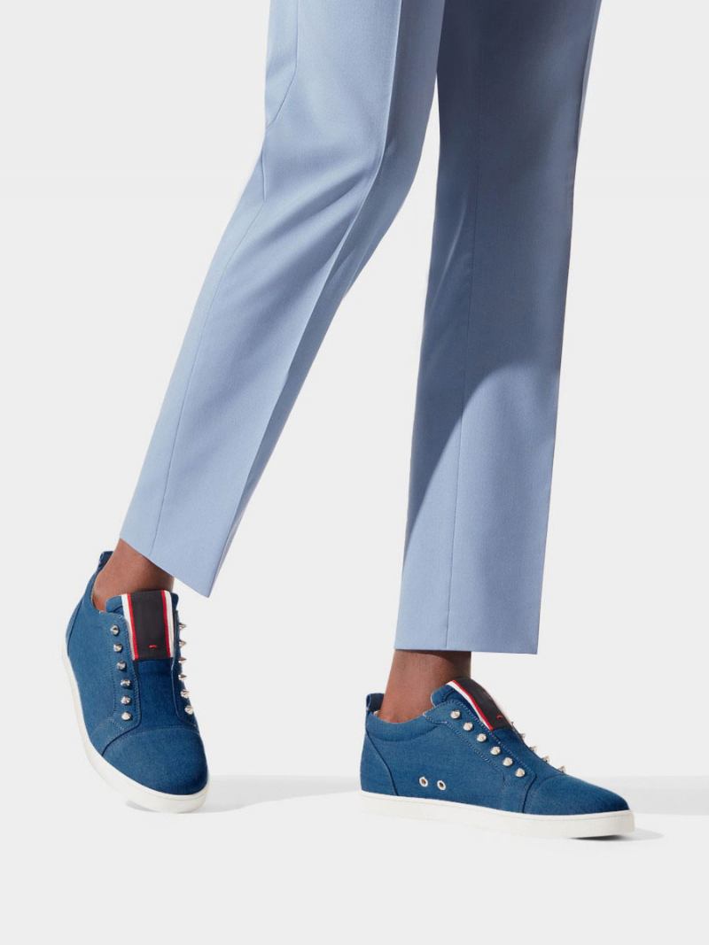 Sapatos Casuais Masculinos Azul-petróleo Com Bico Redondo E Rebites Tênis Cano Alto - Cerceta