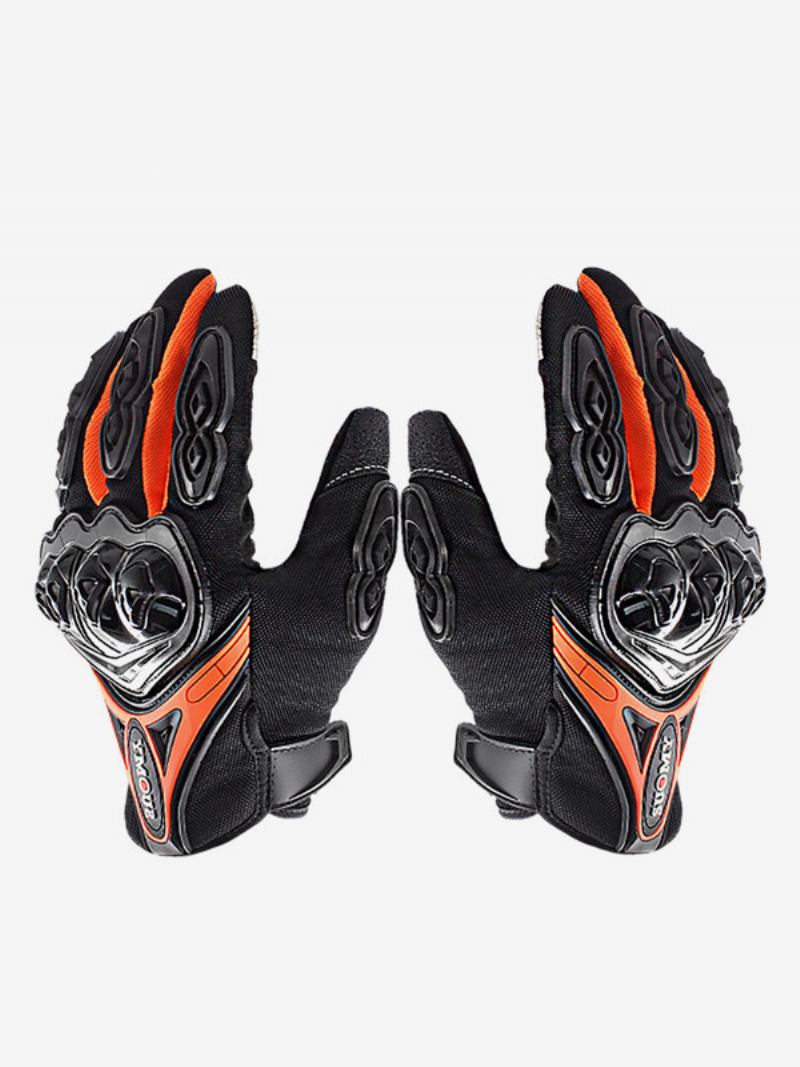 Inverno À Prova Dwaterproof Água Luvas Da Motocicleta Tela Sensível Ao Toque Equitação Quente Vento Corrida Ciclismo Escalada Caminhadas - Laranja