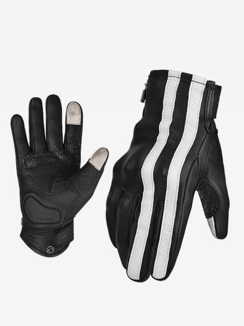 Luvas Equitação Da Motocicleta Corrida Ciclismo Escalada Caminhadas Inverno Quente À Prova Dwindproof Água Vento Tela Toque - Preto