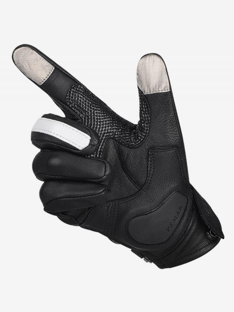 Luvas Equitação Da Motocicleta Corrida Ciclismo Escalada Caminhadas Inverno Quente À Prova Dwindproof Água Vento Tela Toque - Preto