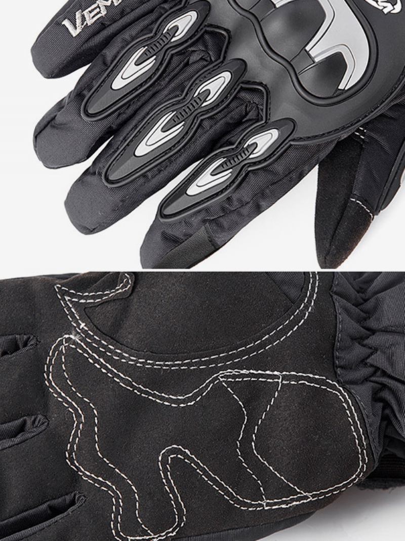 Luvas Motocicleta Quentes À Prova Frio Equipamentos Corrida Ciclismo Escalada Caminhadas - Preto