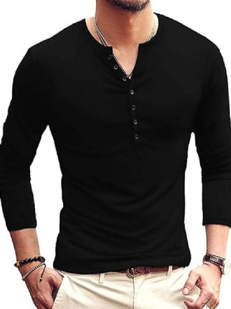 Camisetas Masculinas Casuais Com Gola Joia E Mangas Compridas Grandes