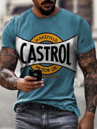 Camisetas Masculinas Chiques Com Gola Joia E Mangas Curtas Estampadas