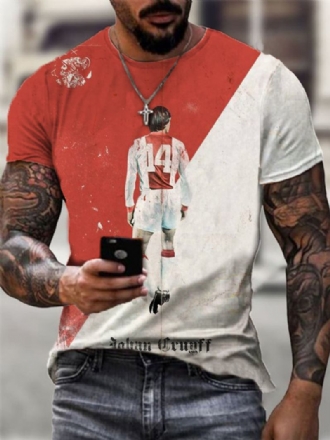 Camisetas Masculinas Clássicas Com Gola Joia E Mangas Curtas Estampadas