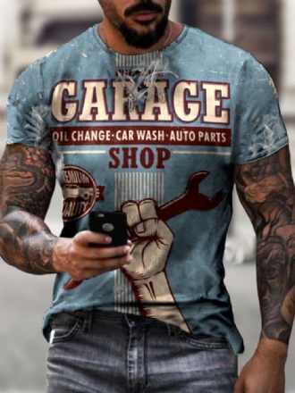 Camisetas Masculinas Clássicas Com Gola Joia E Mangas Curtas Estampadas