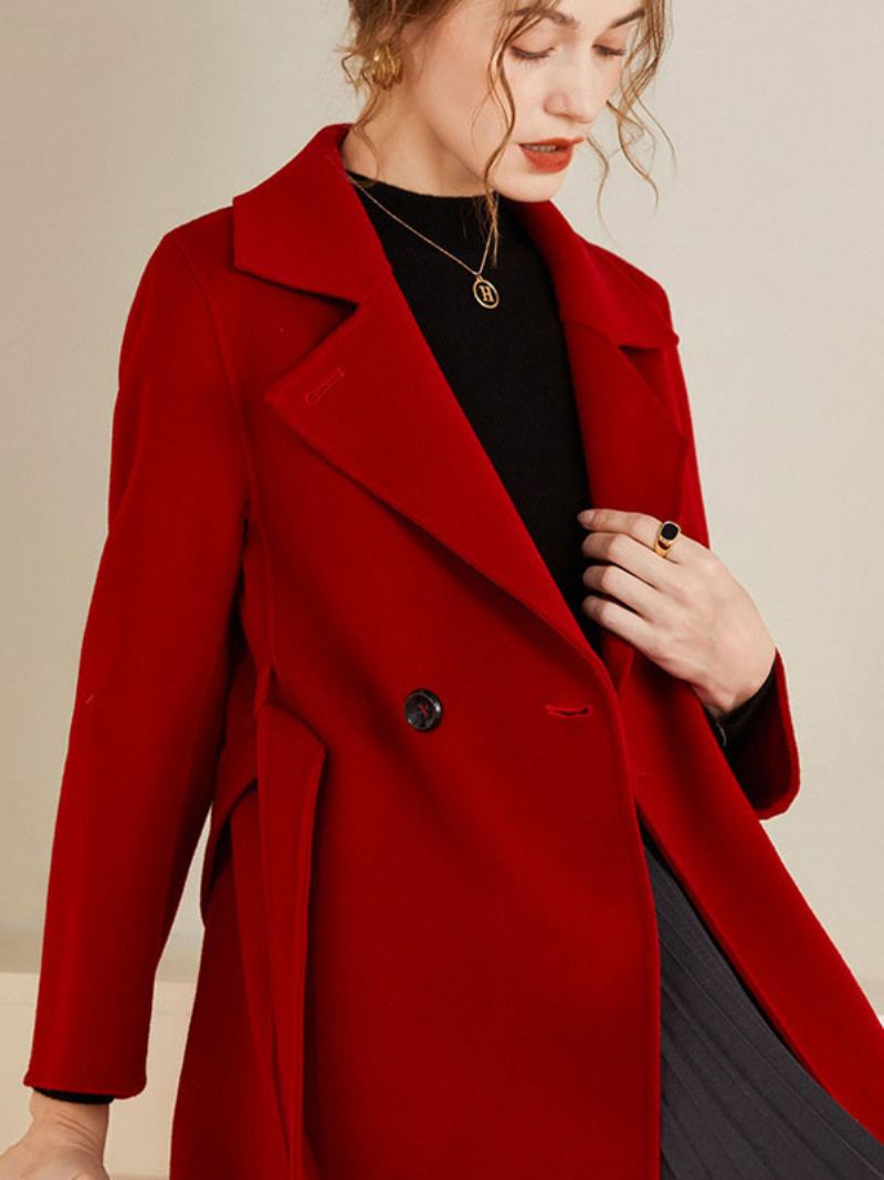 Casaco Feminino 100% Lã Inverno - Vermelho