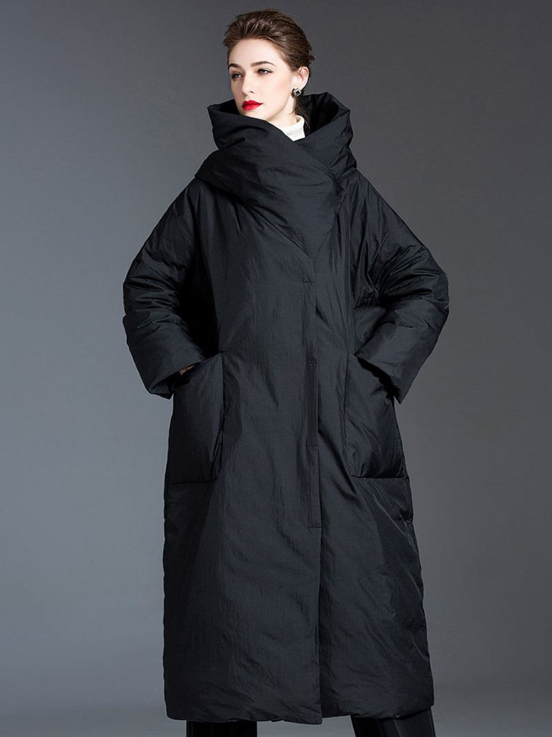 Casaco Feminino Para Baixo Grandes Dimensões Pato Inverno Quente Outerwear