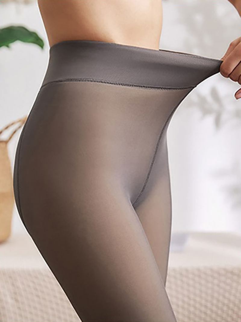 Leggings Emagrecimento Feminino Confortável 320g Meias Quentes Inverno - Cinza