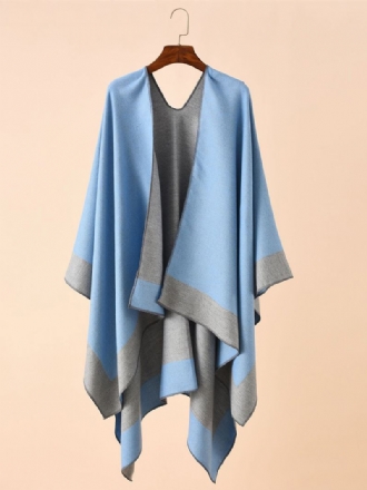 Capa Casual Feminina Color Block Poncho Daily