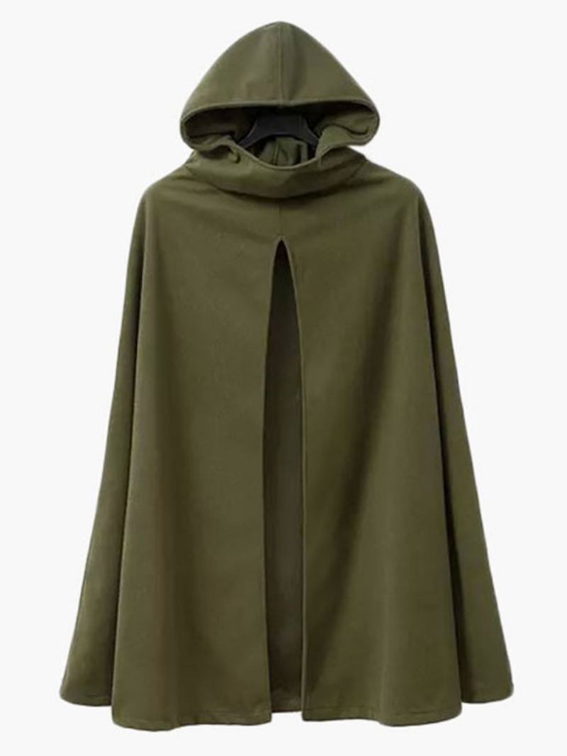 Casaco Feminino Capa Com Capuz Jaqueta Poncho - Verde Caçador