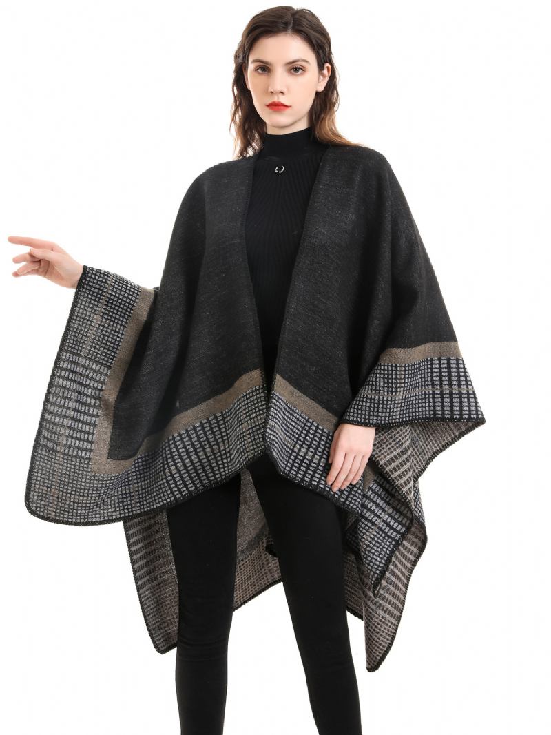 Casacos Primavera Grandes Dimensões Impressos Wrap Shawl Para Mulheres