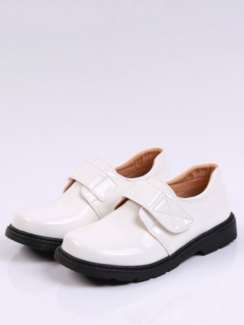 Sapatos Sociais Masculinos Bico Redondo Branco Deslizamento Formal Mocassins Festa - Branco