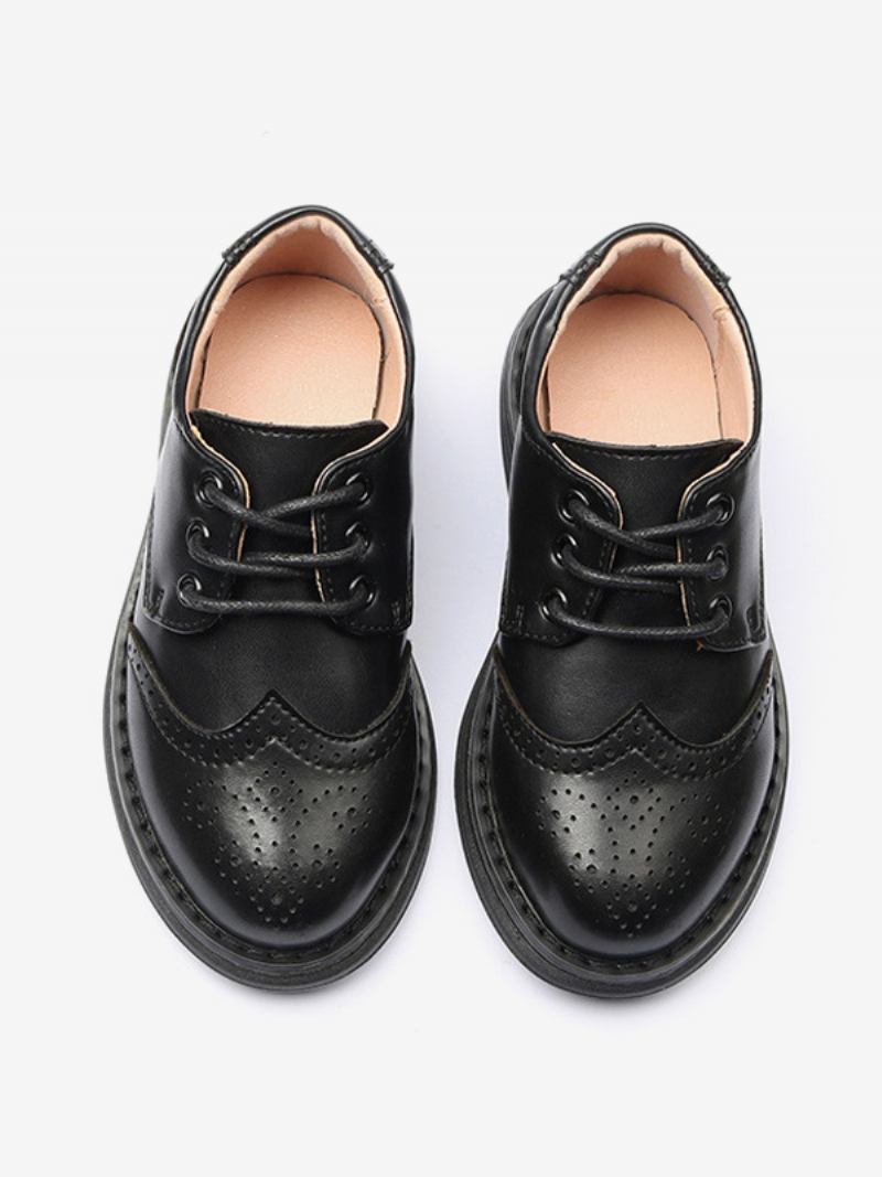 Sapatos Sociais Masculinos Brogue Preto Bico Redondo Com Cadarço Formais Festa