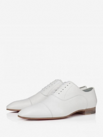 Sapatos Sociais Masculinos Bico Quadrado Branco Oxford Baile Casamento