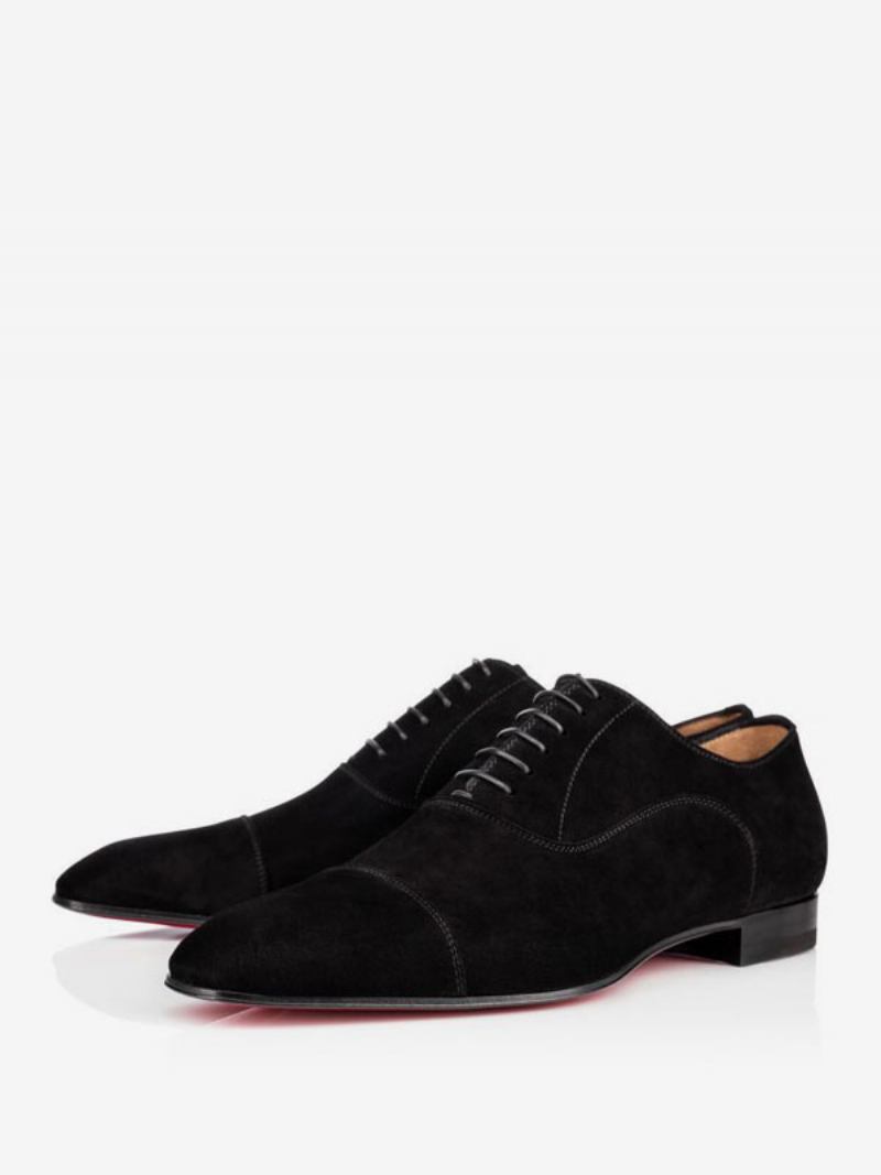 Sapatos Sociais Masculinos Bico Quadrado Preto Camurça Couro Oxford Baile Casamento