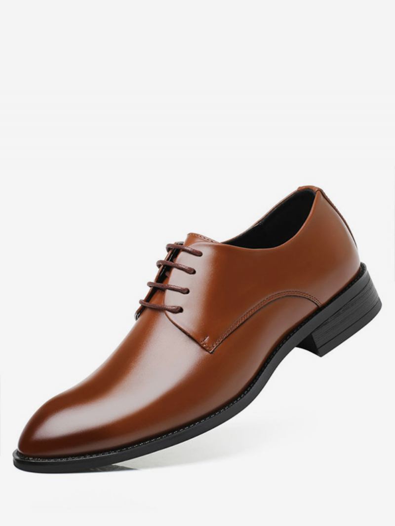 Vestido Casamento Masculino Oxford Sapatos Formais Elegantes Alça Bico Fino Ajustável Couro Pu