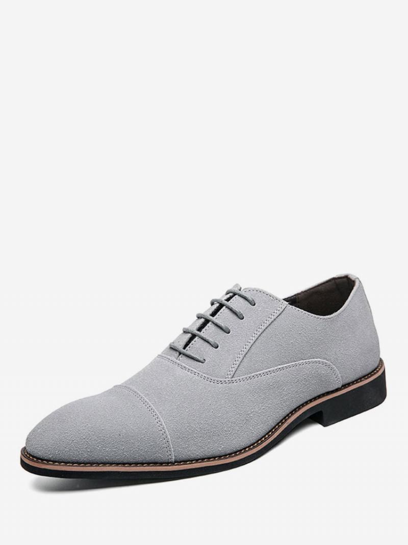 Vestido Masculino Oxford Sapatos Formais Modernos Com Alça Bico Fino Ajustável Couro Pu