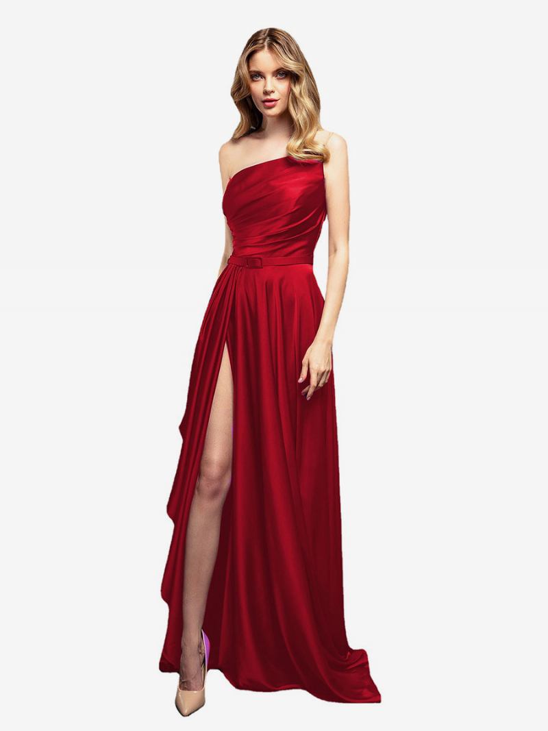 Vestido Maxi Feminino Aniversário Sem Mangas Com Cadarço Nas Costas Baile - Vermelho