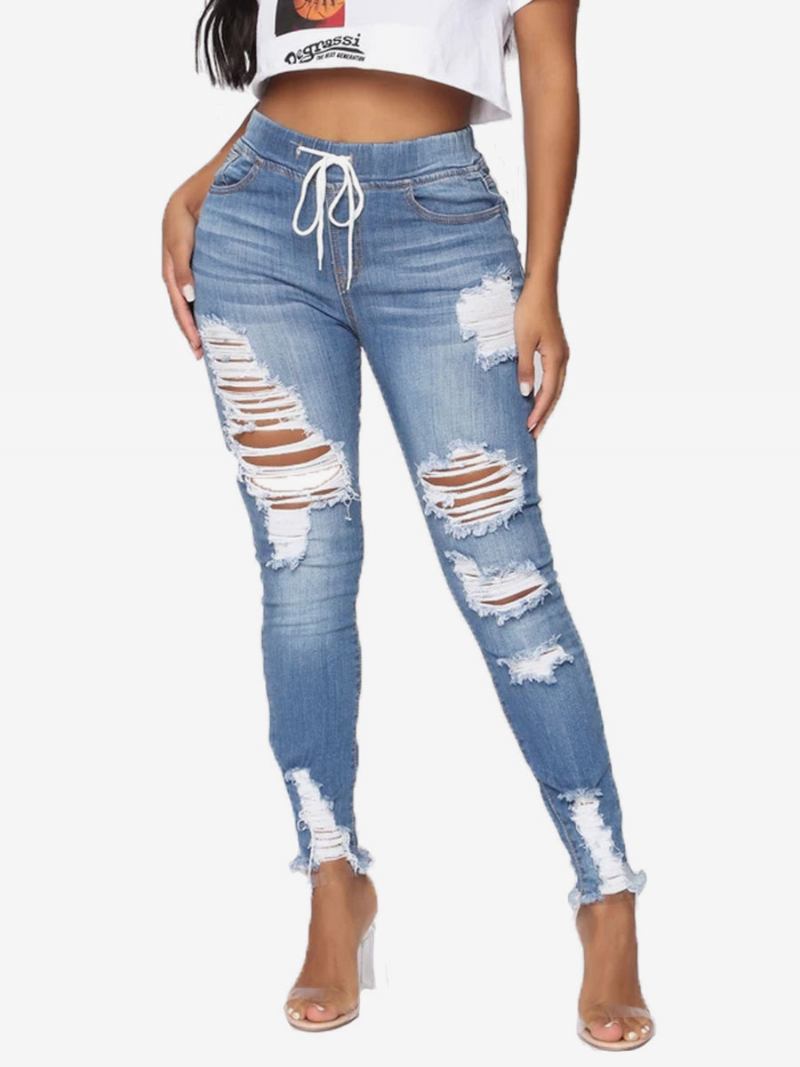 Calça Jeans Feminina Casual Algodão