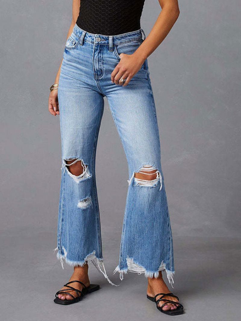 Calça Jeans Feminina Charmosa Poliéster Angustiado