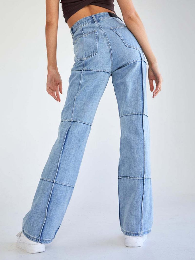 Jeans Feminino Charme Azul Reto Algodão - Azul Céu Claro