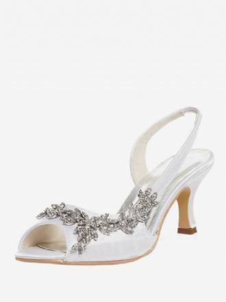 Bombas Femininas Casamento Com Strass E Estilingue