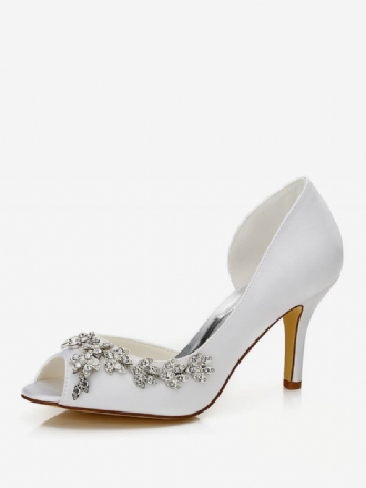 Bombas Noiva Dorsay Com Strass Feminino