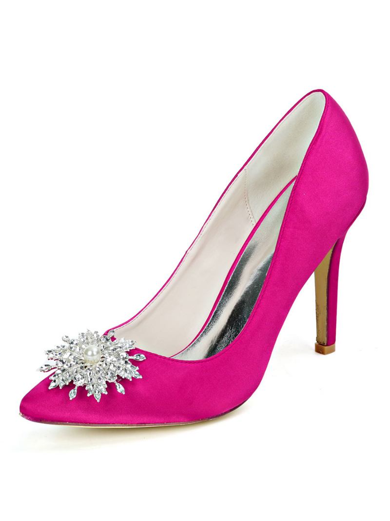 Salto Noiva Feminino Com Strass E Neve - Rosa