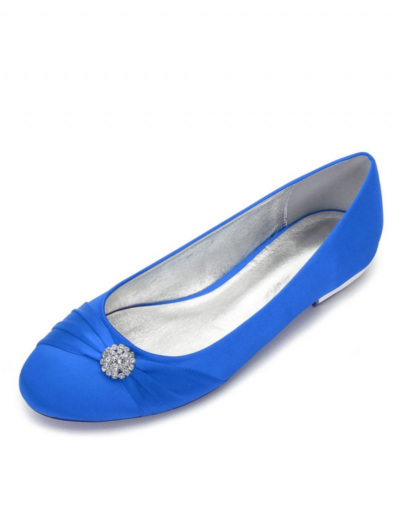 Sapatilhas Femininas Strass Para Casamento - Azul