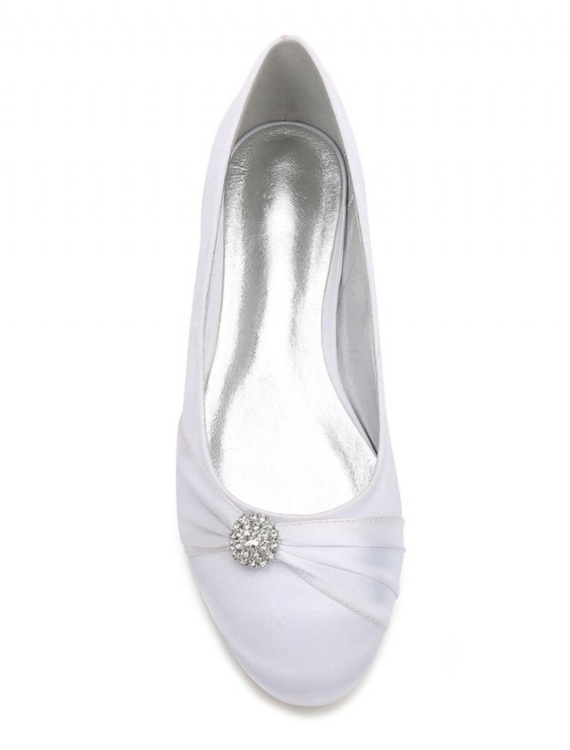 Sapatilhas Femininas Strass Para Casamento - Branco