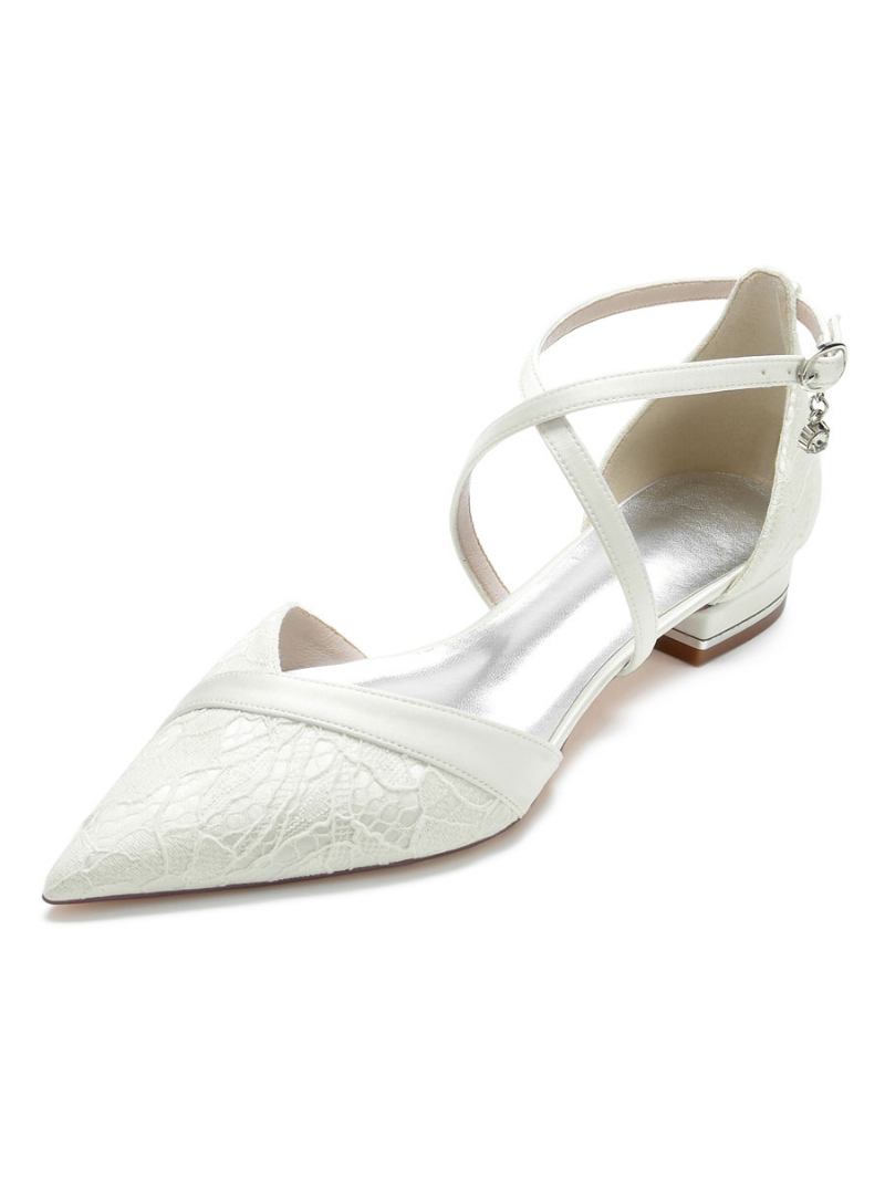 Sapatos Casamento Femininos Com Renda Noiva - Marfim