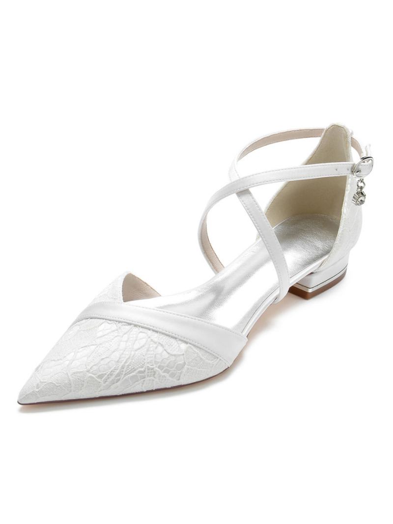 Sapatos Casamento Femininos Com Renda Noiva - Branco