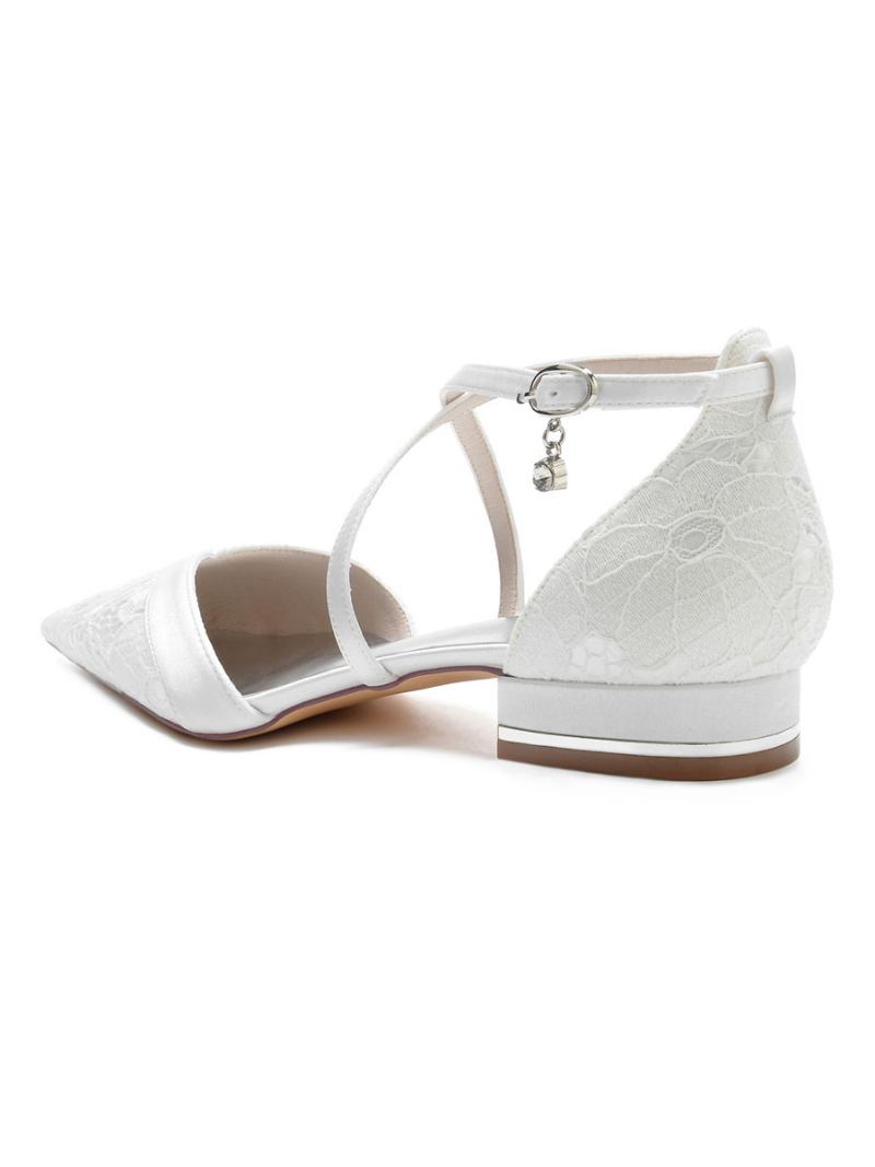 Sapatos Casamento Femininos Com Renda Noiva - Branco