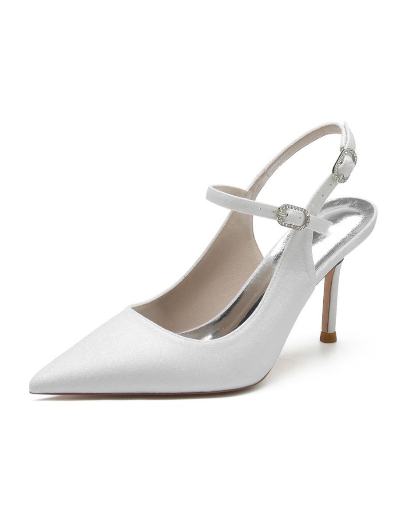 Sapatos Casamento Femininos Com Salto Agulha E - Branco