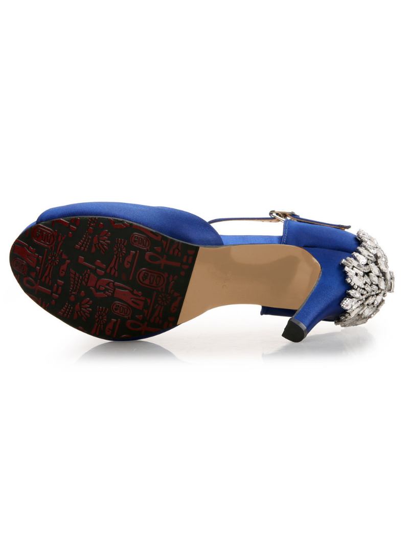 Sapatos Femininos Casamento Com Plataforma Mary Jane - Azul