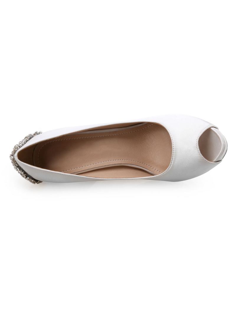 Sapatos Noiva Peep Toe Femininos - Branco