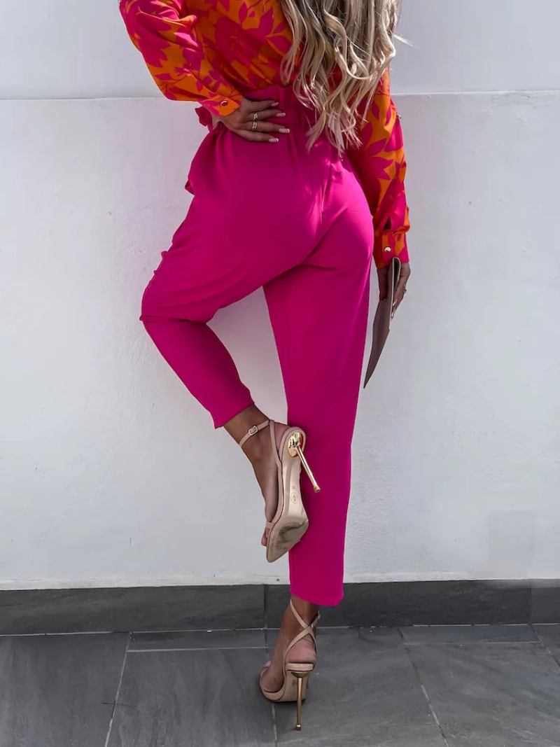 Calça Feminina Damasco Com Cadarço - Rosa