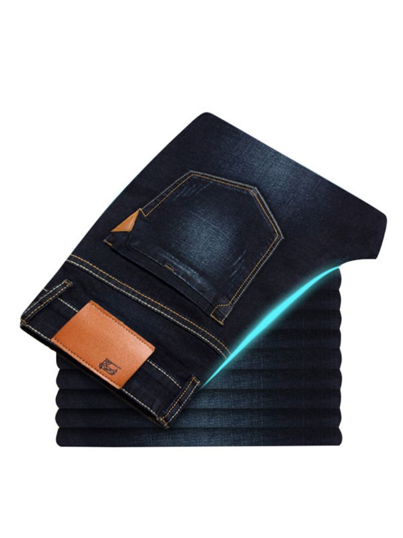 Calça Jeans Masculina Chique Desgastada Com Design Antigo Skinny Azul Celeste -  Preto