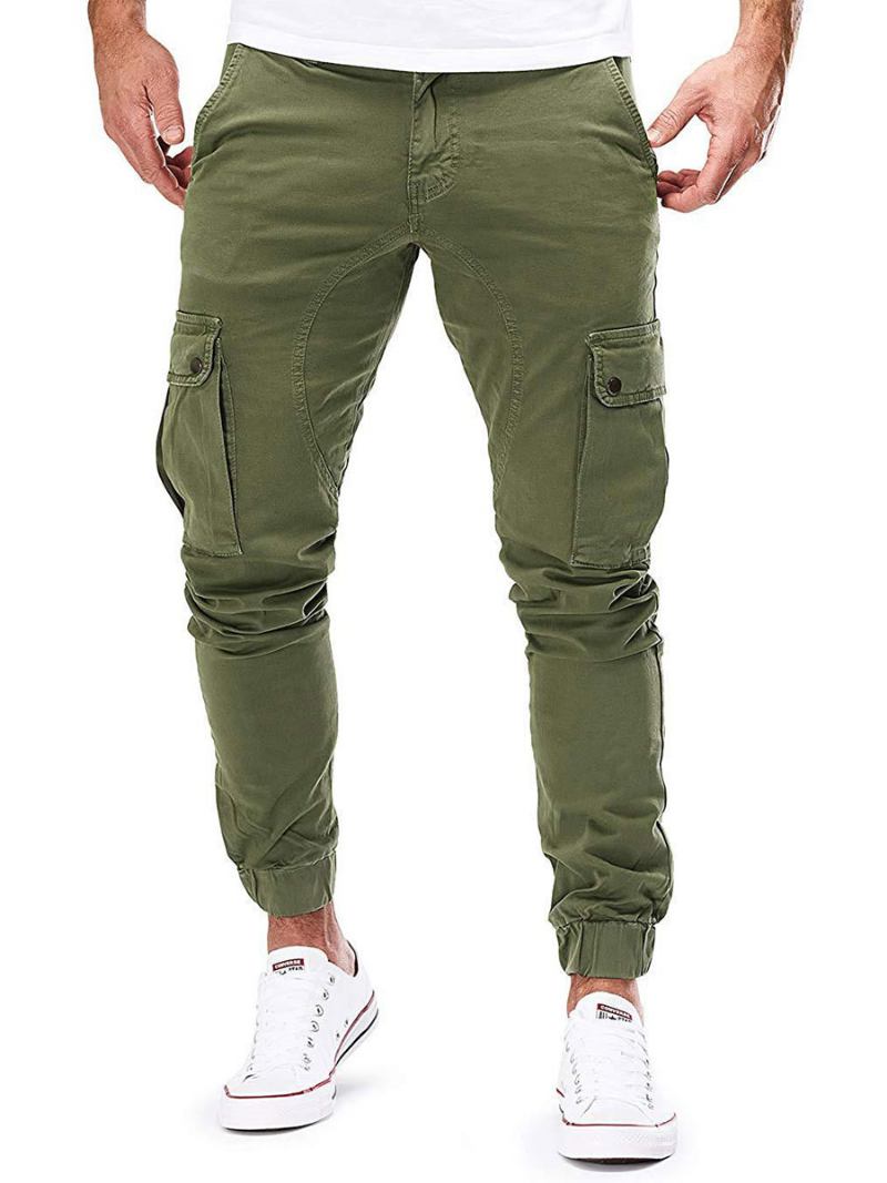 Calça Masculina Casual Afunilada Moletom Hunter Green