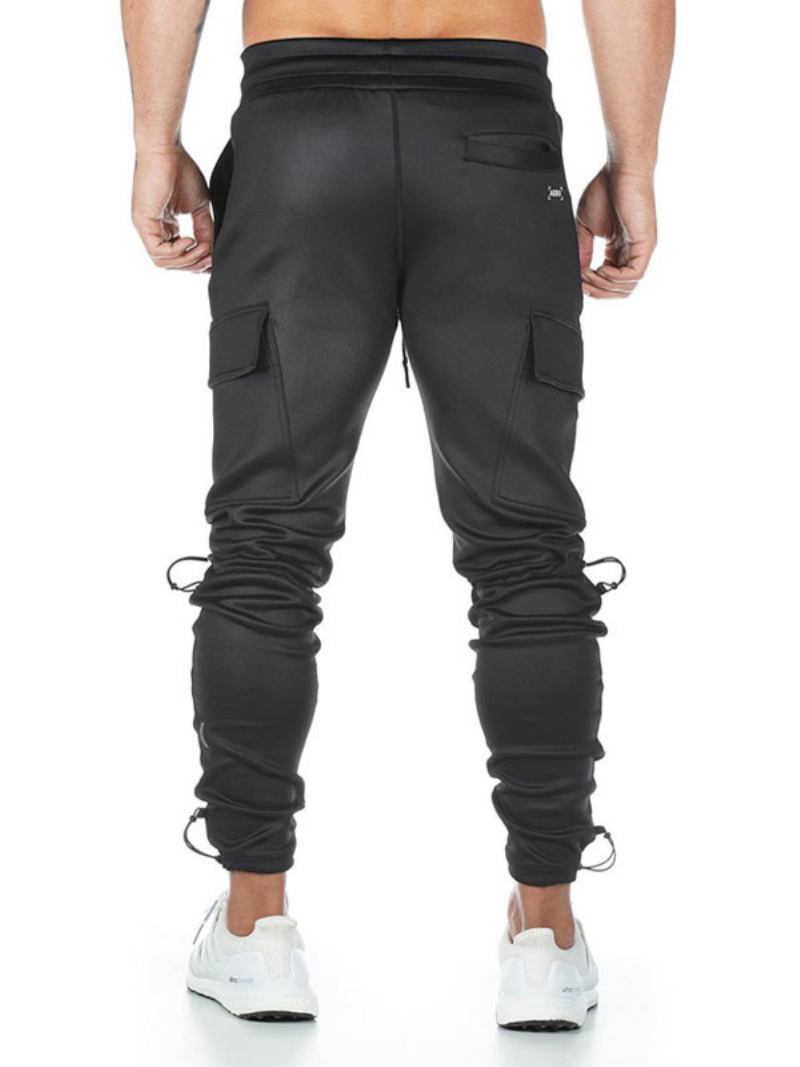 Calças Masculinas Chic Tapered Fit Sweatpants Pretas - Preto