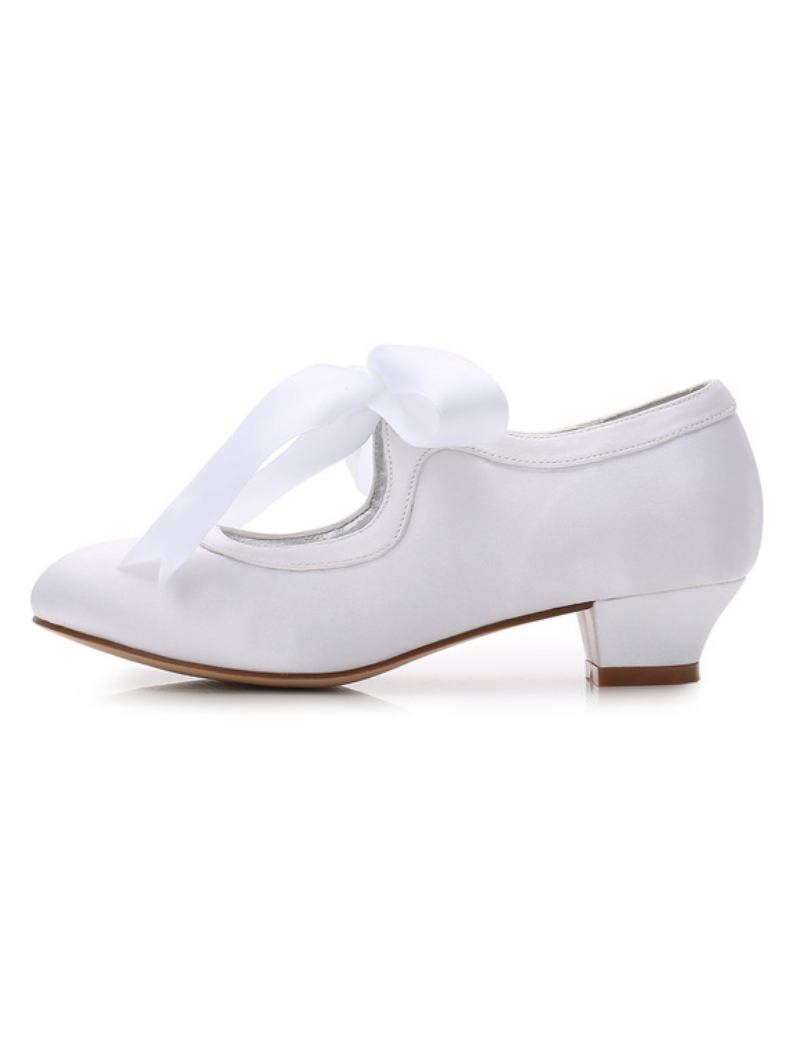 Bombas Casamento Vintage Para Meninas - Branco