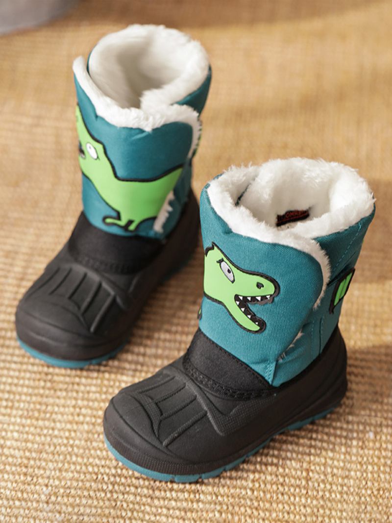 Sapatos Inverno Para Meninas Lindos Personagens Unicórnio Desenho Animado Nylon Com Estampa Botas Neve - Verde