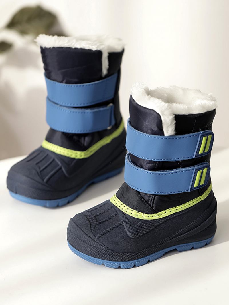 Sapatos Inverno Para Meninas Lindos Personagens Unicórnio Desenho Animado Nylon Com Estampa Botas Neve - Azul