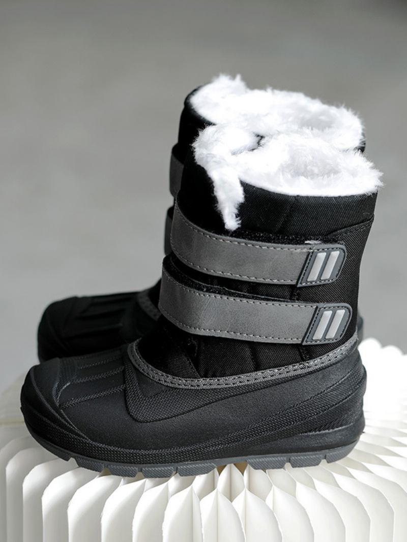 Sapatos Inverno Para Meninas Lindos Personagens Unicórnio Desenho Animado Nylon Com Estampa Botas Neve - Preto