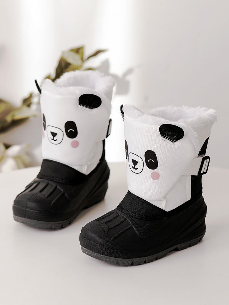 Sapatos Inverno Para Meninas Lindos Personagens Unicórnio Desenho Animado Nylon Com Estampa Botas Neve - Branco