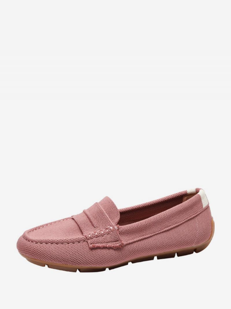 Mocassins Mule Femininos Com Bico Redondo E Salto Baixo - Rosa