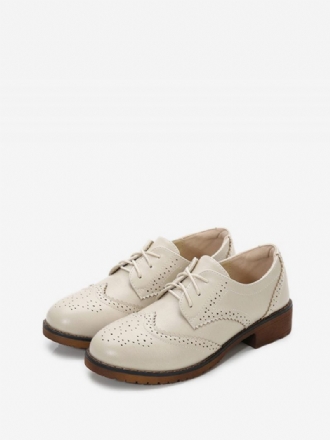 Oxfords Femininos Com Cadarço Brogue Wingtips