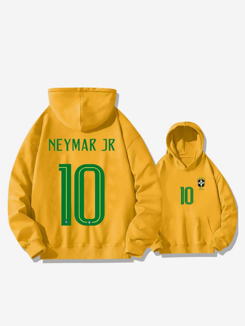 Moletom Brasil Treino Neymar Número 10 Masculino - Amarelo